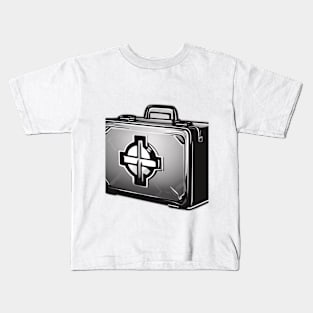 Stylish Monochrome Gamer Briefcase Design No. 791 Kids T-Shirt